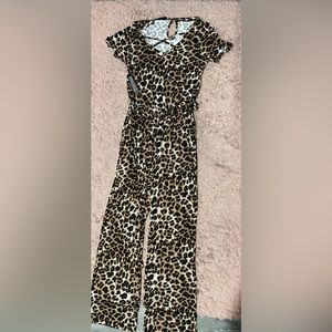 New York and company animal print jumpsuit